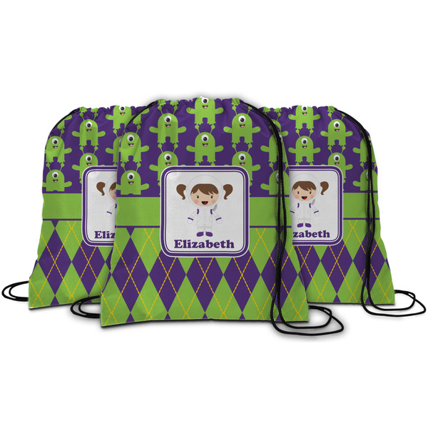 Astronaut, Aliens & Argyle String Backpack - MAIN