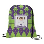 Astronaut, Aliens & Argyle Drawstring Backpack (Personalized)