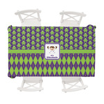 Astronaut, Aliens & Argyle Tablecloth - 58"x102" (Personalized)