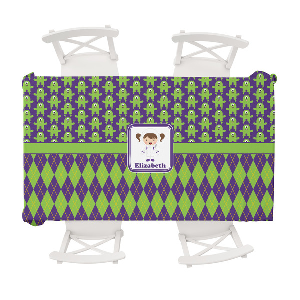 Custom Astronaut, Aliens & Argyle Tablecloth - 58"x102" (Personalized)