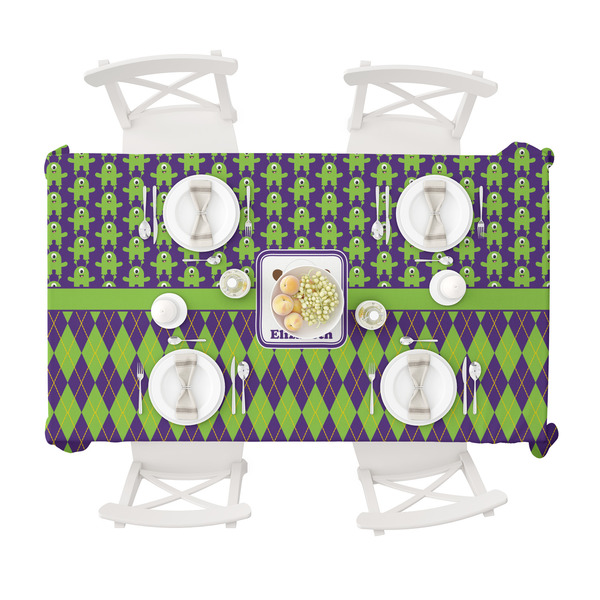 Astronaut, Aliens & Argyle Tablecloths (58"x102") - TOP VIEW