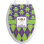 Astronaut, Aliens & Argyle Toilet Seat Decal - Elongated (Personalized)