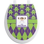 Astronaut, Aliens & Argyle Toilet Seat Decal (Personalized)