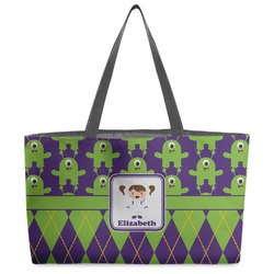Astronaut, Aliens & Argyle Beach Totes Bag - w/ Black Handles (Personalized)