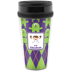 Astronaut, Aliens & Argyle Acrylic Travel Mug without Handle (Personalized)
