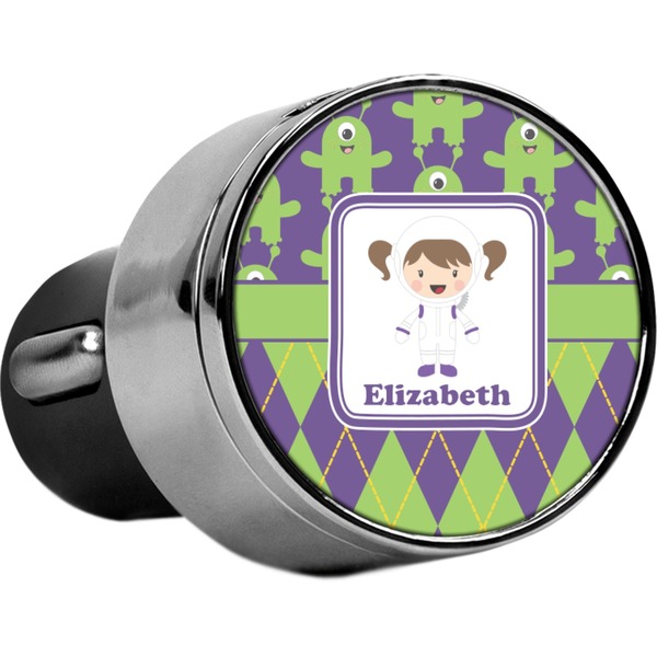 Custom Astronaut, Aliens & Argyle USB Car Charger (Personalized)