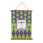 Astronaut, Aliens & Argyle Wall Hanging Tapestry (Personalized)