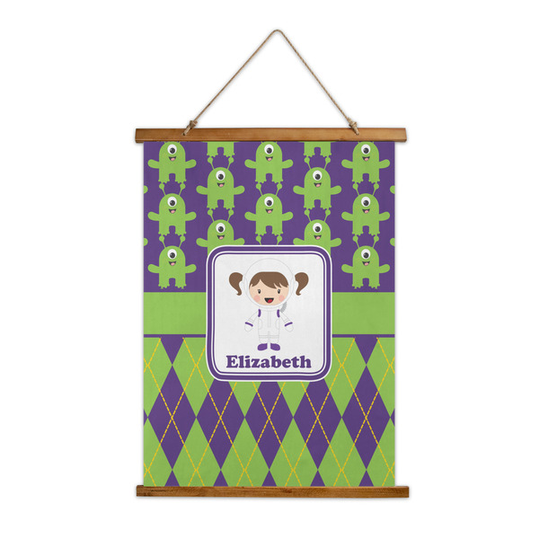 Custom Astronaut, Aliens & Argyle Wall Hanging Tapestry (Personalized)