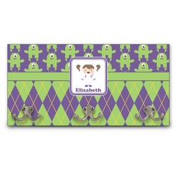 Astronaut, Aliens & Argyle Wall Mounted Coat Rack (Personalized)