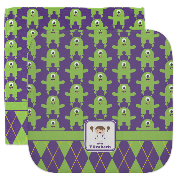 Custom Astronaut, Aliens & Argyle Facecloth / Wash Cloth (Personalized)