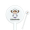 Astronaut, Aliens & Argyle 5.5" Round Plastic Stir Sticks - White - Single Sided (Personalized)