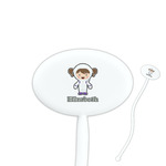 Astronaut, Aliens & Argyle Oval Plastic Stir Sticks (Personalized)