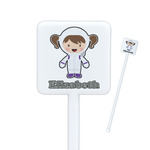 Astronaut, Aliens & Argyle Square Plastic Stir Sticks (Personalized)