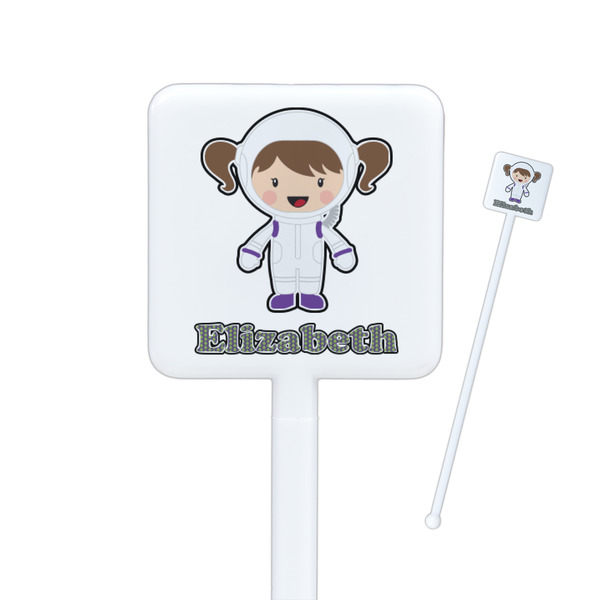 Custom Astronaut, Aliens & Argyle Square Plastic Stir Sticks (Personalized)