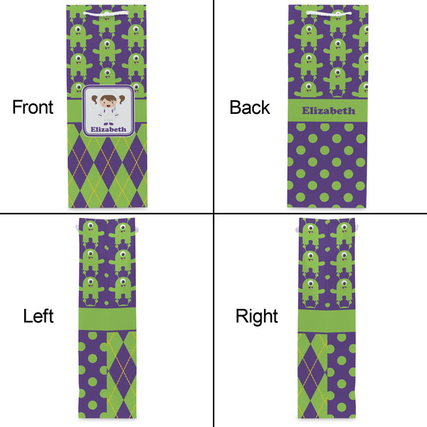 Astronaut, Aliens & Argyle Wine Gift Bag - Matte - Approval