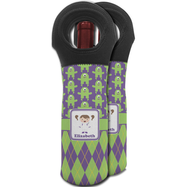 Astronaut, Aliens & Argyle Wine Tote Bag - MAIN