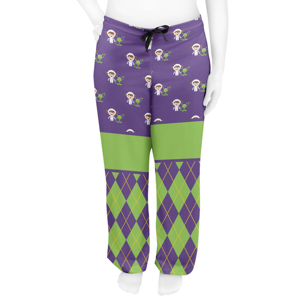 Astronaut, Aliens & Argyle Women's Pj on model - Front