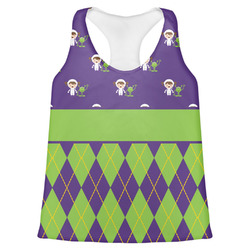Astronaut, Aliens & Argyle Womens Racerback Tank Top