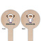 Astronaut, Aliens & Argyle Wooden 6" Food Pick - Round - Double Sided - Front & Back