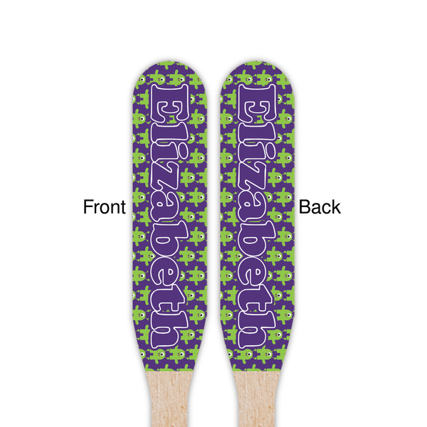 Astronaut, Aliens & Argyle Wooden Food Pick - Paddle - Double Sided - Front & Back