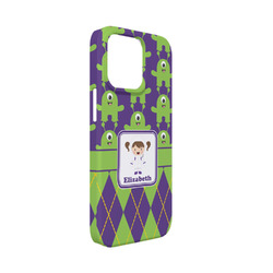 Astronaut, Aliens & Argyle iPhone Case - Plastic - iPhone 13 Mini (Personalized)
