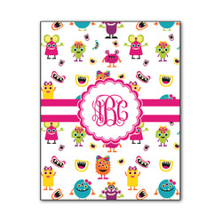 Girly Monsters Wood Print - 11x14 (Personalized)