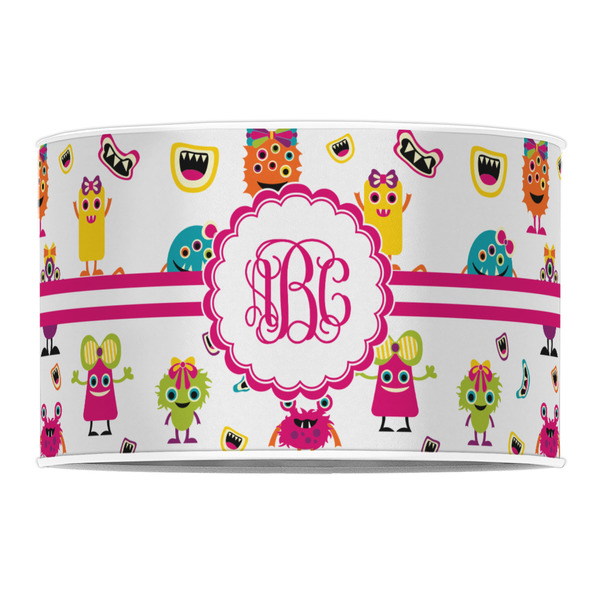 Girly Monsters 12" Drum Lampshade - FRONT (Poly Film)