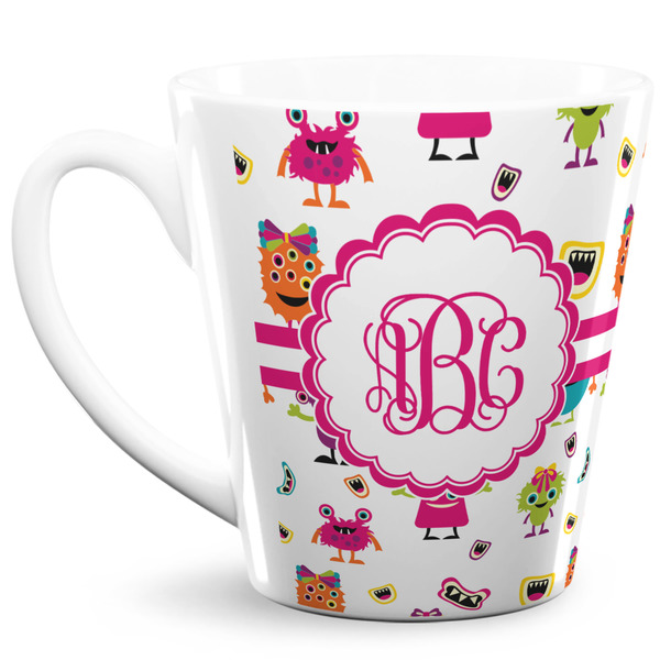 Custom Girly Monsters 12 Oz Latte Mug (Personalized)