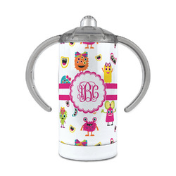Girly Monsters 12 oz Stainless Steel Sippy Cup (Personalized)