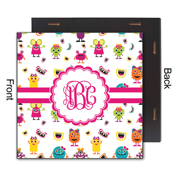 Girly Monsters 12x12 Wood Print - Front & Back View