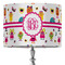 Girly Monsters 16" Drum Lampshade - ON STAND (Fabric)