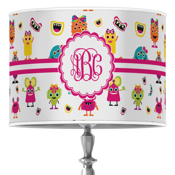 Custom Girly Monsters 16" Drum Lamp Shade - Poly-film (Personalized)