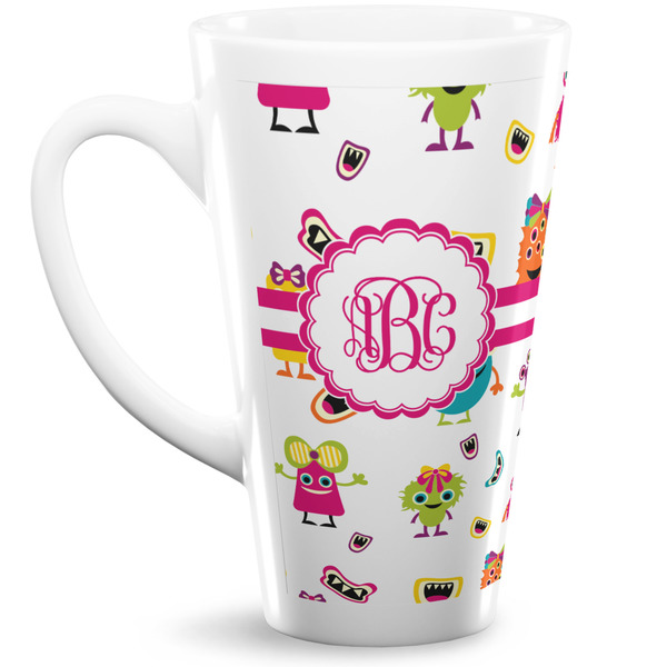 Custom Girly Monsters 16 Oz Latte Mug (Personalized)