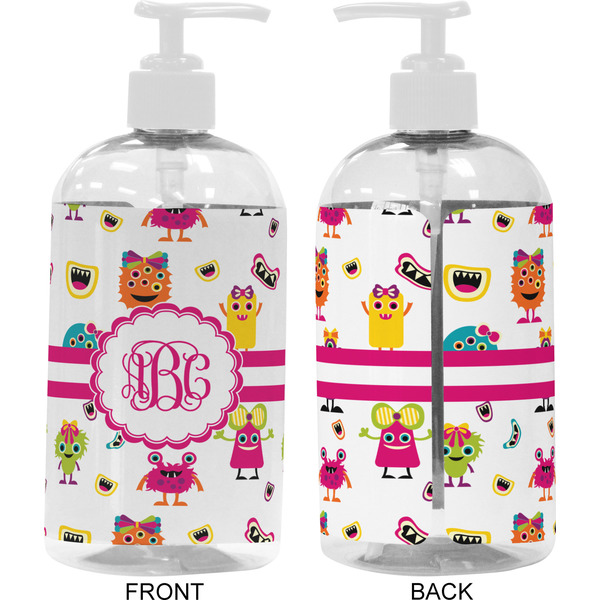 Girly Monsters 16 oz Plastic Liquid Dispenser- Approval- White