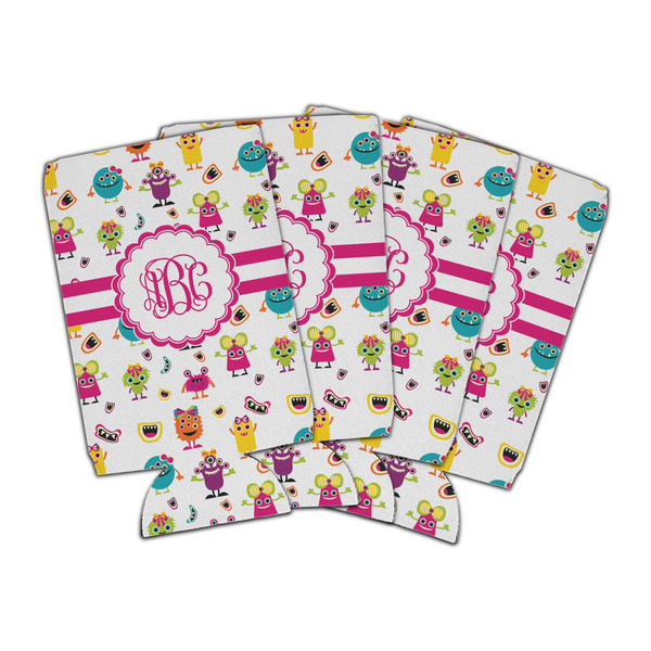 Custom Girly Monsters Can Cooler (16 oz) - Set of 4 (Personalized)