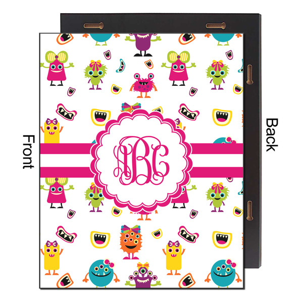 Girly Monsters 16x20 Wood Print - Front & Back View