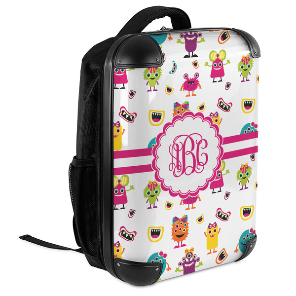 Girly Monsters 18" Hard Shell Backpacks - ANGLED VIEW