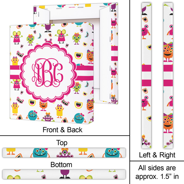 Girly Monsters 20x24 - Canvas Print - Approval