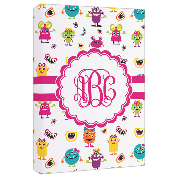 Custom Girly Monsters Canvas Print - 20x30 (Personalized)