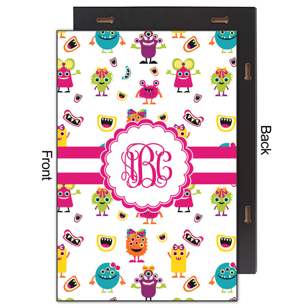 Girly Monsters 20x30 Wood Print - Front & Back View