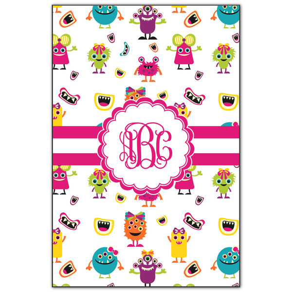 Custom Girly Monsters Wood Print - 20x30 (Personalized)