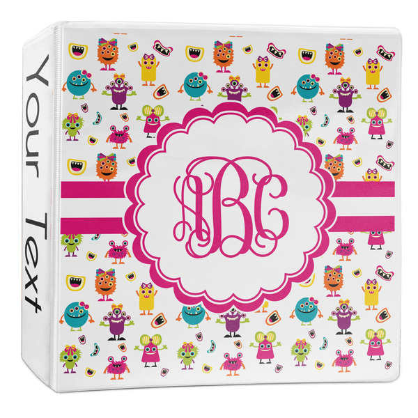 Custom Girly Monsters 3-Ring Binder - 2 inch (Personalized)