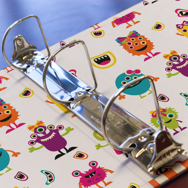 Girly Monsters 3 Ring Binders - Full Wrap - 2" - DETAIL