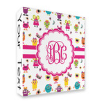 Girly Monsters 3 Ring Binder - Full Wrap - 2" (Personalized)