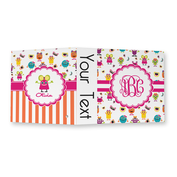 Girly Monsters 3 Ring Binders - Full Wrap - 2" - OPEN OUTSIDE