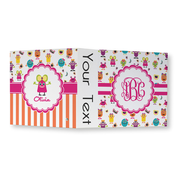 Girly Monsters 3 Ring Binders - Full Wrap - 3" - OPEN OUTSIDE