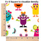 Girly Monsters 6x6 Swatch of Fabric
