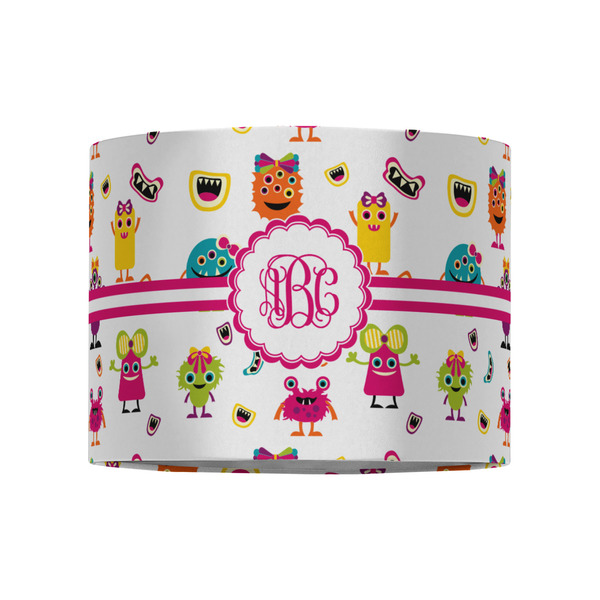Girly Monsters 8" Drum Lampshade - FRONT (Fabric)