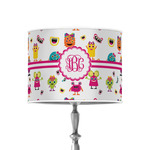 Girly Monsters 8" Drum Lamp Shade - Poly-film (Personalized)