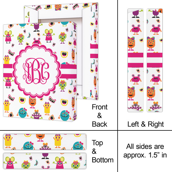 Girly Monsters 8x10 - Canvas Print - Approval